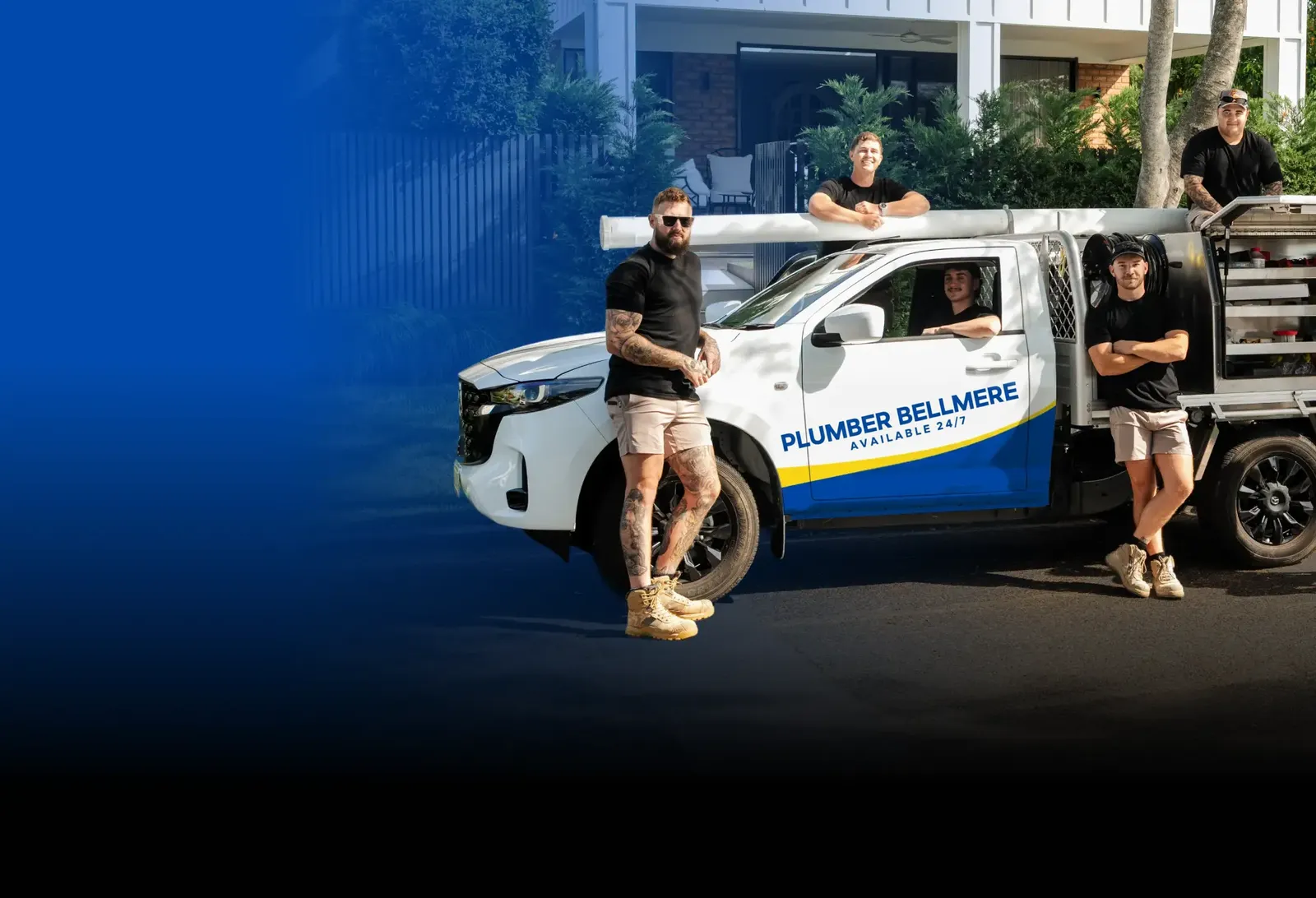 Plumber Bellmere team with the ute